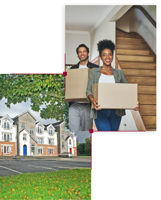 couple moving boxes to new home